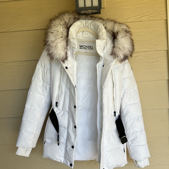 MICHAEL KORS White Rain/Snow hooded jacket - Picture 3 of 4